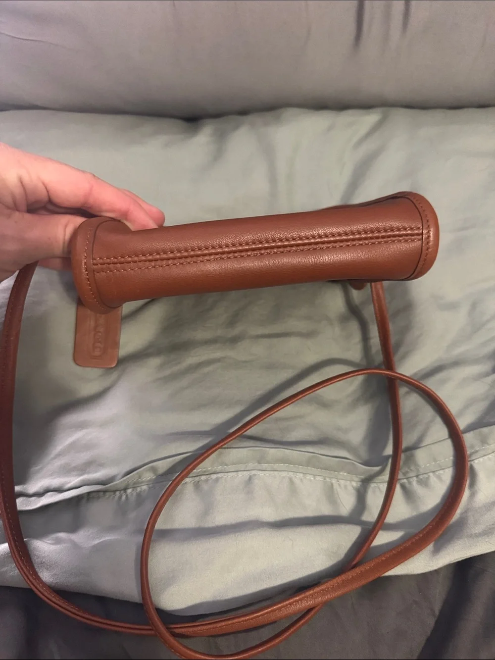 Vintage Coach Mini Abbie Brown Leather Crossbody